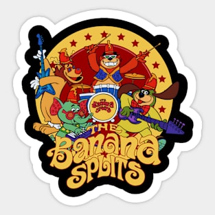 Banana Splits Retro Animals Rockstar Sticker